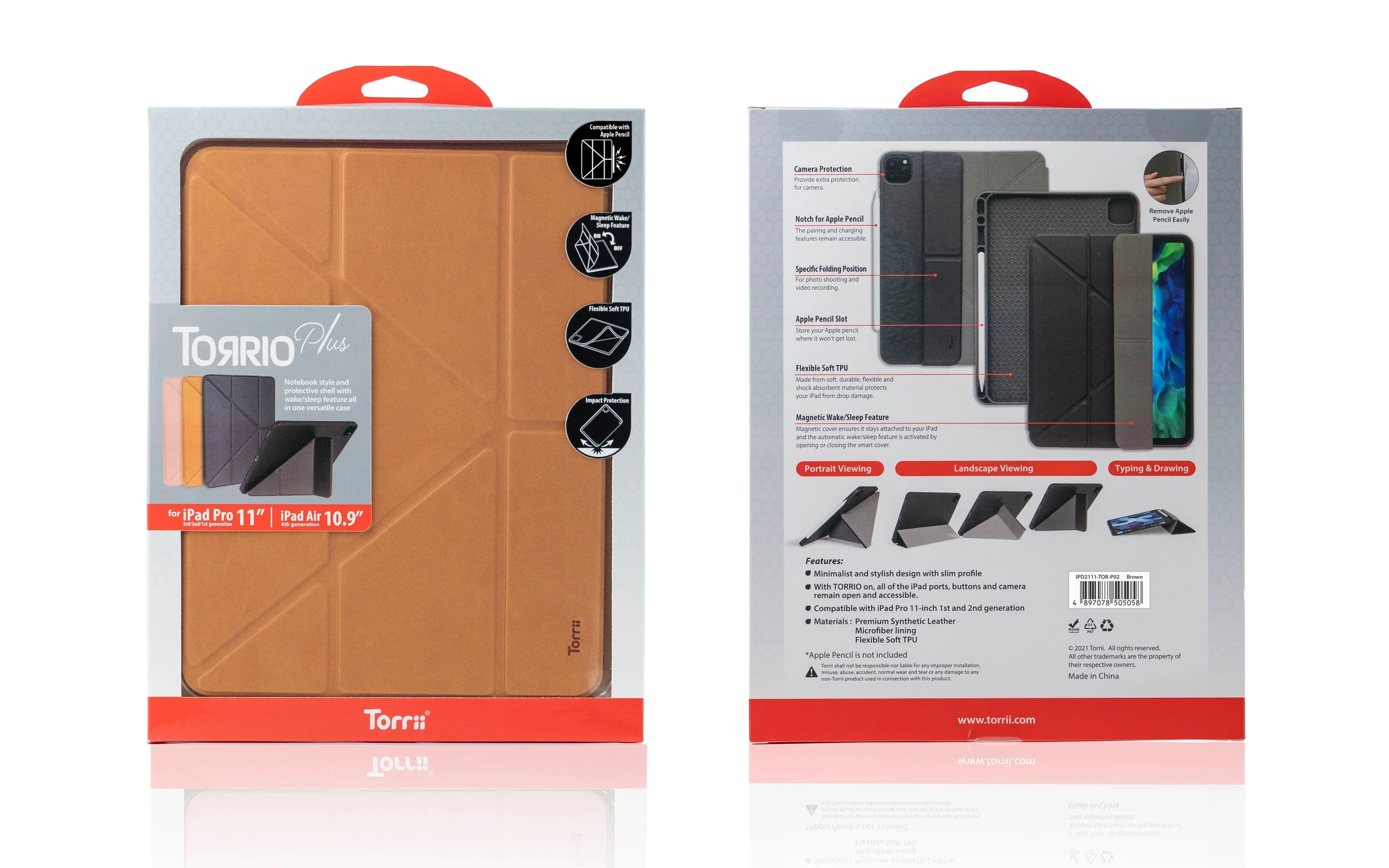 Torrii Torrio Plus For iPad Pro 11 (2021/2020/2018) & iPad Air 4 (2020) 10.9 - Brown - Tashqila Torrii Torrio Plus For iPad Pro 11 (2021/2020/2018) & iPad Air 4 (2020) 10.9 - Brown - Tashqila
